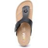 imageWTW Mens Cork Footbed Sandals  Slip on Beach Slide Slipper Shoes with Adjustable Metal Buckle Strap for Men Causal StyleThong Black