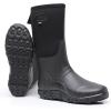 imageWTW Mens Rain Boots Neoprene  Waterproof Insulated Rubber Mud Boots for Men Winter Snow Work Boots OutdoorDark Black