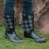 imageWTW Womens Rubber Rain Boots  Mid Calf Waterproof Insulated Neoprene Muck Boots Outdoor Hunting Garden Boots for WomenLattice