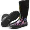 imageWTW Womens Rubber Rain Boots  Mid Calf Waterproof Insulated Neoprene Muck Boots Outdoor Hunting Garden Boots for WomenLeaf