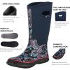 imageWTW Womens Rubber Rain Boots  Mid Calf Waterproof Insulated Neoprene Muck Boots Outdoor Hunting Garden Boots for WomenPteris
