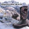 imageWTW Womens Rubber Rain Boots  Mid Calf Waterproof Insulated Neoprene Muck Boots Outdoor Hunting Garden Boots for WomenSkull