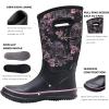 imageWTW Womens Rubber Rain Boots  Mid Calf Waterproof Insulated Neoprene Muck Boots Outdoor Hunting Garden Boots for WomenSkull