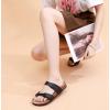 imageWomens Cork Slide Sandals  Cow Suede Comfort Sandals for Women with Adjustable Strap Buckle Open Toe Beach SandalsBlack