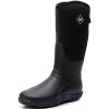 imageWTW Mens Rain Boots Neoprene  Waterproof Insulated Rubber Mud Boots for Men Winter Snow Work Boots OutdoorBlack