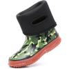 imageWTW Kids Rubber Rain Boots  Neoprene Insulated 100 Waterproof Mid Calf Mud Boots for Boys and Girls Winter Snow BootsCamo