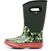 imageWTW Kids Rubber Rain Boots  Neoprene Insulated 100 Waterproof Mid Calf Mud Boots for Boys and Girls Winter Snow BootsCamo
