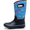 imageWTW Kids Rubber Rain Boots  Neoprene Insulated 100 Waterproof Mid Calf Mud Boots for Boys and Girls Winter Snow BootsCars