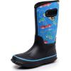 imageWTW Kids Rubber Rain Boots  Neoprene Insulated 100 Waterproof Mid Calf Mud Boots for Boys and Girls Winter Snow BootsCars