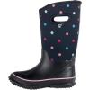 imageWTW Kids Rubber Rain Boots  Neoprene Insulated 100 Waterproof Mid Calf Mud Boots for Boys and Girls Winter Snow BootsColored Dots