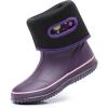 imageWTW Kids Rubber Rain Boots  Neoprene Insulated 100 Waterproof Mid Calf Mud Boots for Boys and Girls Winter Snow BootsColorful Bombs