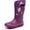 imageWTW Kids Rubber Rain Boots  Neoprene Insulated 100 Waterproof Mid Calf Mud Boots for Boys and Girls Winter Snow BootsFairy