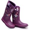 imageWTW Kids Rubber Rain Boots  Neoprene Insulated 100 Waterproof Mid Calf Mud Boots for Boys and Girls Winter Snow BootsFairy