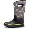 imageWTW Kids Rubber Rain Boots  Neoprene Insulated 100 Waterproof Mid Calf Mud Boots for Boys and Girls Winter Snow BootsFolivora
