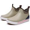 imageWTW Unisex Rain Boots for Men and Women Waterproof Rubber Fishing Deck Boots Neoprene Boots Slip on Ankle Garden ShoesApricot