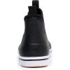 imageWTW Unisex Rain Boots for Men and Women Waterproof Rubber Fishing Deck Boots Neoprene Boots Slip on Ankle Garden ShoesBlack