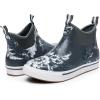 imageWTW Unisex Rain Boots for Men and Women Waterproof Rubber Fishing Deck Boots Neoprene Boots Slip on Ankle Garden ShoesBloom