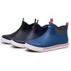 imageWTW Unisex Rain Boots for Men and Women Waterproof Rubber Fishing Deck Boots Neoprene Boots Slip on Ankle Garden ShoesBlue