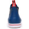 imageWTW Unisex Rain Boots for Men and Women Waterproof Rubber Fishing Deck Boots Neoprene Boots Slip on Ankle Garden ShoesBlue