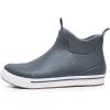 imageWTW Unisex Rain Boots for Men and Women Waterproof Rubber Fishing Deck Boots Neoprene Boots Slip on Ankle Garden ShoesGrey