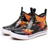 imageWTW Unisex Rain Boots for Men and Women Waterproof Rubber Fishing Deck Boots Neoprene Boots Slip on Ankle Garden ShoesMaple Leaves