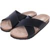 imageWomens Cork Footbed Sandals  Cow Suede Insole XBand Slide Sandals for Women Open Toe Beach SandalsBlack