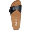 imageWomens Cork Footbed Sandals  Cow Suede Slide Sandals for Women with Adjustable Strap Buckle Open Toe Beach SandalsBlack