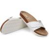 imageWomens Cork Footbed Sandals  Cow Suede Slide Sandals for Women with Adjustable Strap Buckle Open Toe Beach SandalsWhite