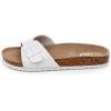 imageWomens Cork Footbed Sandals  Cow Suede Slide Sandals for Women with Adjustable Strap Buckle Open Toe Beach SandalsWhite