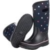 imageWTW Kids Rubber Rain Boots  Neoprene Insulated 100 Waterproof Mid Calf Mud Boots for Boys and Girls Winter Snow BootsColored Dots
