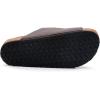 imageWTW Mens Cork Footbed Sandals Slip on Beach Slide Sandals Shoes with Adjustable Metal Buckle Strap for MenBrown