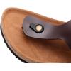 imageWTW Mens Cork Footbed Sandals Slip on Beach Slide Sandals Shoes with Adjustable Metal Buckle Strap for MenThong Brown