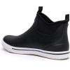 imageWTW Unisex Rain Boots for Men and Women Waterproof Rubber Fishing Deck Boots Neoprene Boots Slip on Ankle Garden ShoesBlack