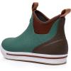 imageWTW Unisex Rain Boots for Men and Women Waterproof Rubber Fishing Deck Boots Neoprene Boots Slip on Ankle Garden ShoesGreen