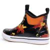 imageWTW Unisex Rain Boots for Men and Women Waterproof Rubber Fishing Deck Boots Neoprene Boots Slip on Ankle Garden ShoesMaple Leaves