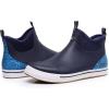 imageWTW Unisex Rain Boots for Men and Women Waterproof Rubber Fishing Deck Boots Neoprene Boots Slip on Ankle Garden ShoesNavy
