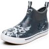 imageWTW Unisex Rain Boots for Men and Women Waterproof Rubber Fishing Deck Boots Neoprene Boots Slip on Ankle Garden ShoesBloom