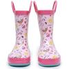 imageWTW Toddler and Kids Rain Boots UnisexChild Waterproof Rubber Rain Boots with EasyOn Handles in Fun Patterns for Girls and Boys ToddlerLittle KidBig KidPony