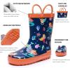 imageWTW Toddler and Kids Rain Boots UnisexChild Waterproof Rubber Rain Boots with EasyOn Handles in Fun Patterns for Girls and Boys ToddlerLittle KidBig KidCute Mermaids