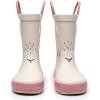 imageWTW Toddler and Kids Rain Boots UnisexChild Waterproof Rubber Rain Boots with EasyOn Handles in Fun Patterns for Girls and Boys ToddlerLittle KidBig KidRabit