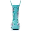imageWTW Toddler and Kids Rain Boots UnisexChild Waterproof Rubber Rain Boots with EasyOn Handles in Fun Patterns for Girls and Boys ToddlerLittle KidBig KidAquamarine