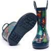 imageWTW Toddler and Kids Rain Boots UnisexChild Waterproof Rubber Rain Boots with EasyOn Handles in Fun Patterns for Girls and Boys ToddlerLittle KidBig KidForest
