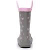 imageWTW Toddler and Kids Rain Boots UnisexChild Waterproof Rubber Rain Boots with EasyOn Handles in Fun Patterns for Girls and Boys ToddlerLittle KidBig KidCat