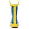 imageWTW Toddler and Kids Rain Boots UnisexChild Waterproof Rubber Rain Boots with EasyOn Handles in Fun Patterns for Girls and Boys ToddlerLittle KidBig KidMulti Cars