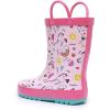 imageWTW Toddler and Kids Rain Boots UnisexChild Waterproof Rubber Rain Boots with EasyOn Handles in Fun Patterns for Girls and Boys ToddlerLittle KidBig KidPony