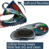 imageWTW Toddler and Kids Rain Boots UnisexChild Waterproof Rubber Rain Boots with EasyOn Handles in Fun Patterns for Girls and Boys ToddlerLittle KidBig KidForest