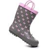 imageWTW Toddler and Kids Rain Boots UnisexChild Waterproof Rubber Rain Boots with EasyOn Handles in Fun Patterns for Girls and Boys ToddlerLittle KidBig KidCat