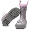 imageWTW Toddler and Kids Rain Boots UnisexChild Waterproof Rubber Rain Boots with EasyOn Handles in Fun Patterns for Girls and Boys ToddlerLittle KidBig KidCat