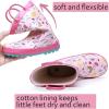 imageWTW Toddler and Kids Rain Boots UnisexChild Waterproof Rubber Rain Boots with EasyOn Handles in Fun Patterns for Girls and Boys ToddlerLittle KidBig KidPony