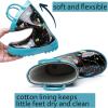 imageWTW Toddler and Kids Rain Boots UnisexChild Waterproof Rubber Rain Boots with EasyOn Handles in Fun Patterns for Girls and Boys ToddlerLittle KidBig KidSpace